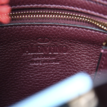 Valentino Garavani Pebbled Calfskin Mini Rockstud Flip-Lock Messenger Bag Rubin 5 of 11