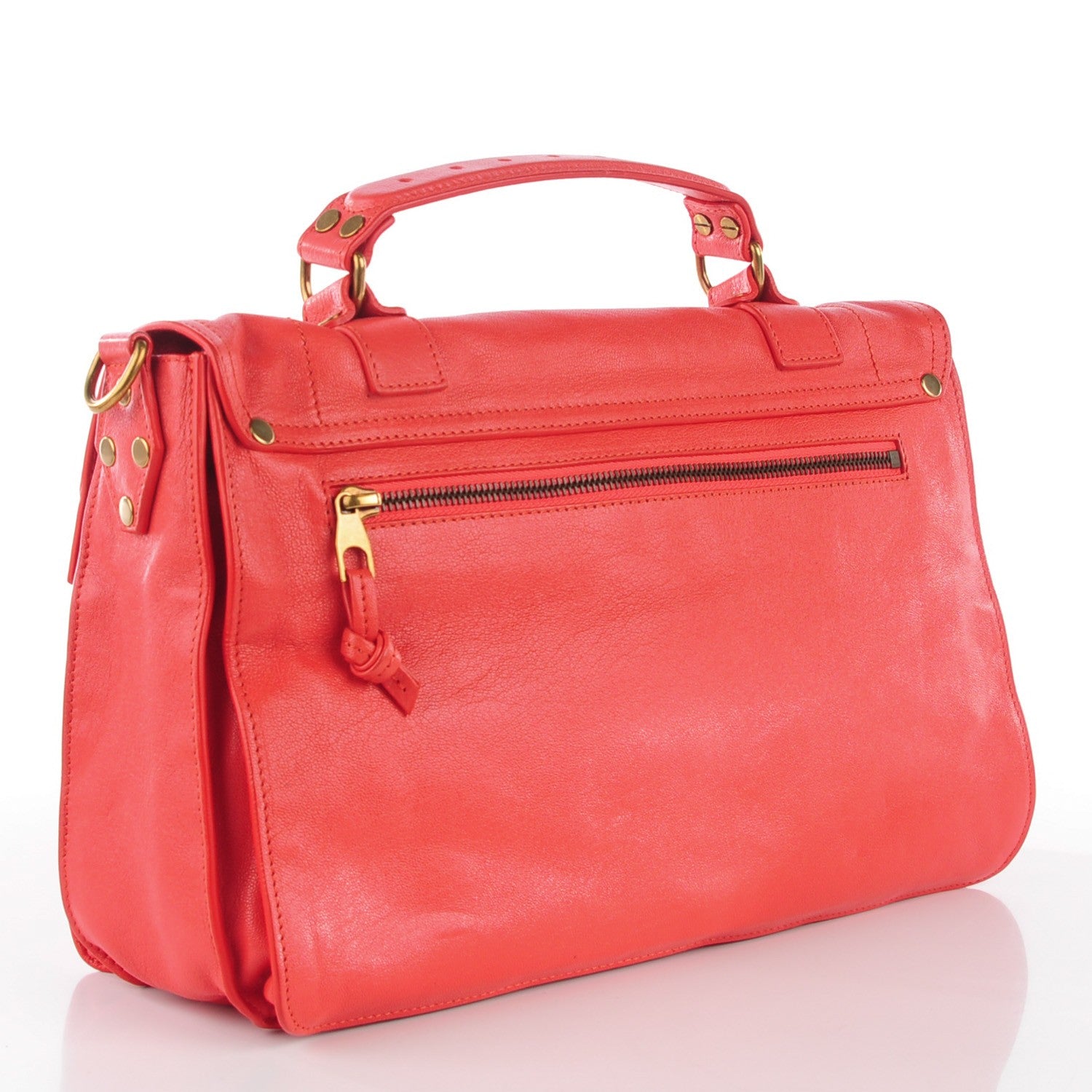 Proenza Schouler Lambskin Medium PS1 Satchel Deep Coral 8 of 14