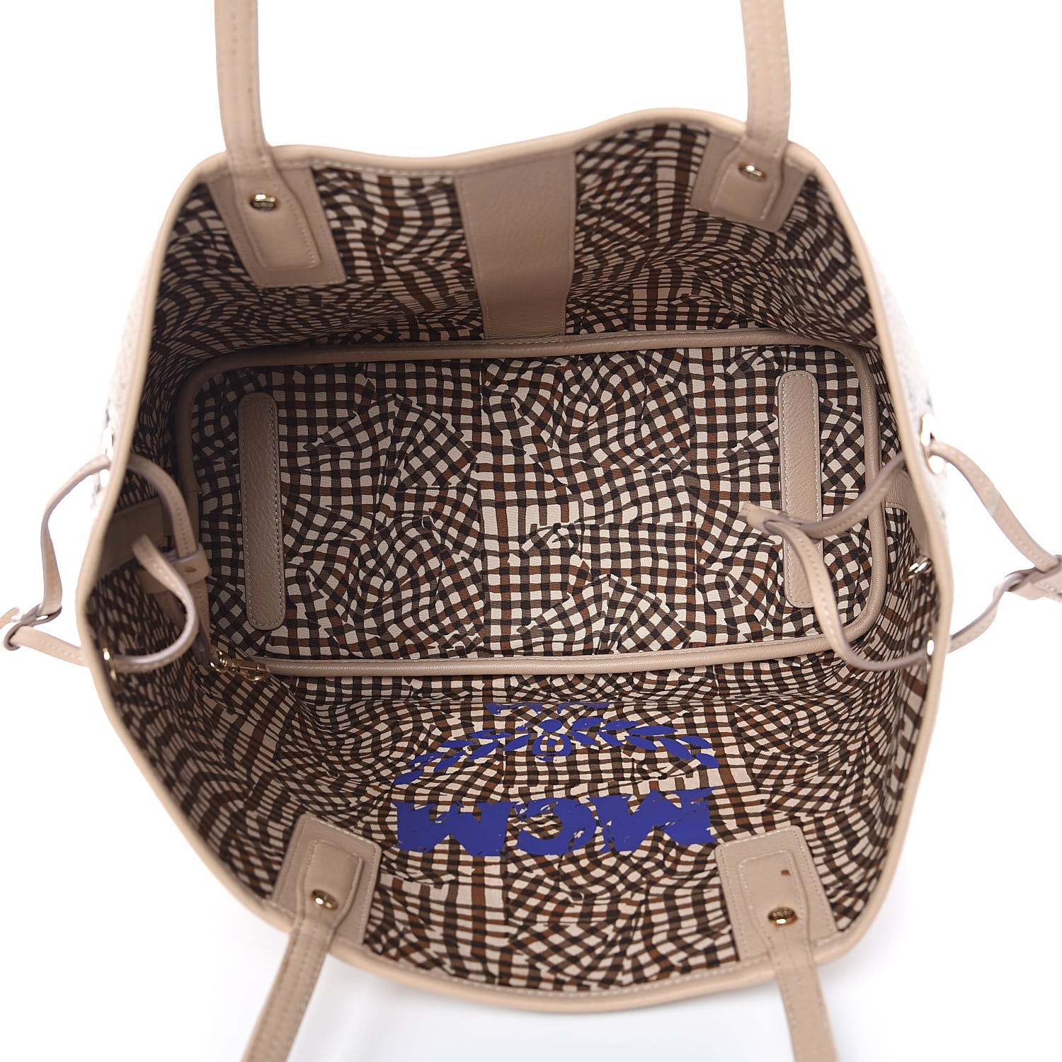 MCM Visetos Medium Liz Reversible Shopper Tote Beige 10 of 21