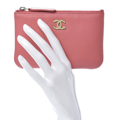 Chanel Goatskin Small CC Clover Cosmetic Case Pink 2 of 10