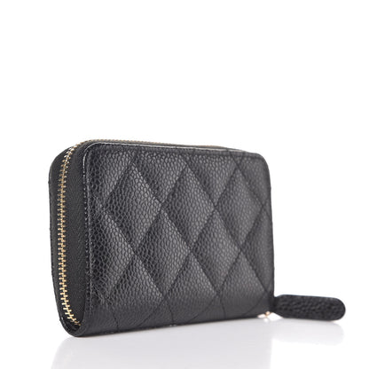 Chanel Caviar Quilted Zip Coin Purse Black 3 of 8