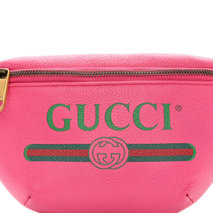 Gucci Grained Calfskin Small Logo Belt Bag Box Pink Green 8 of 11