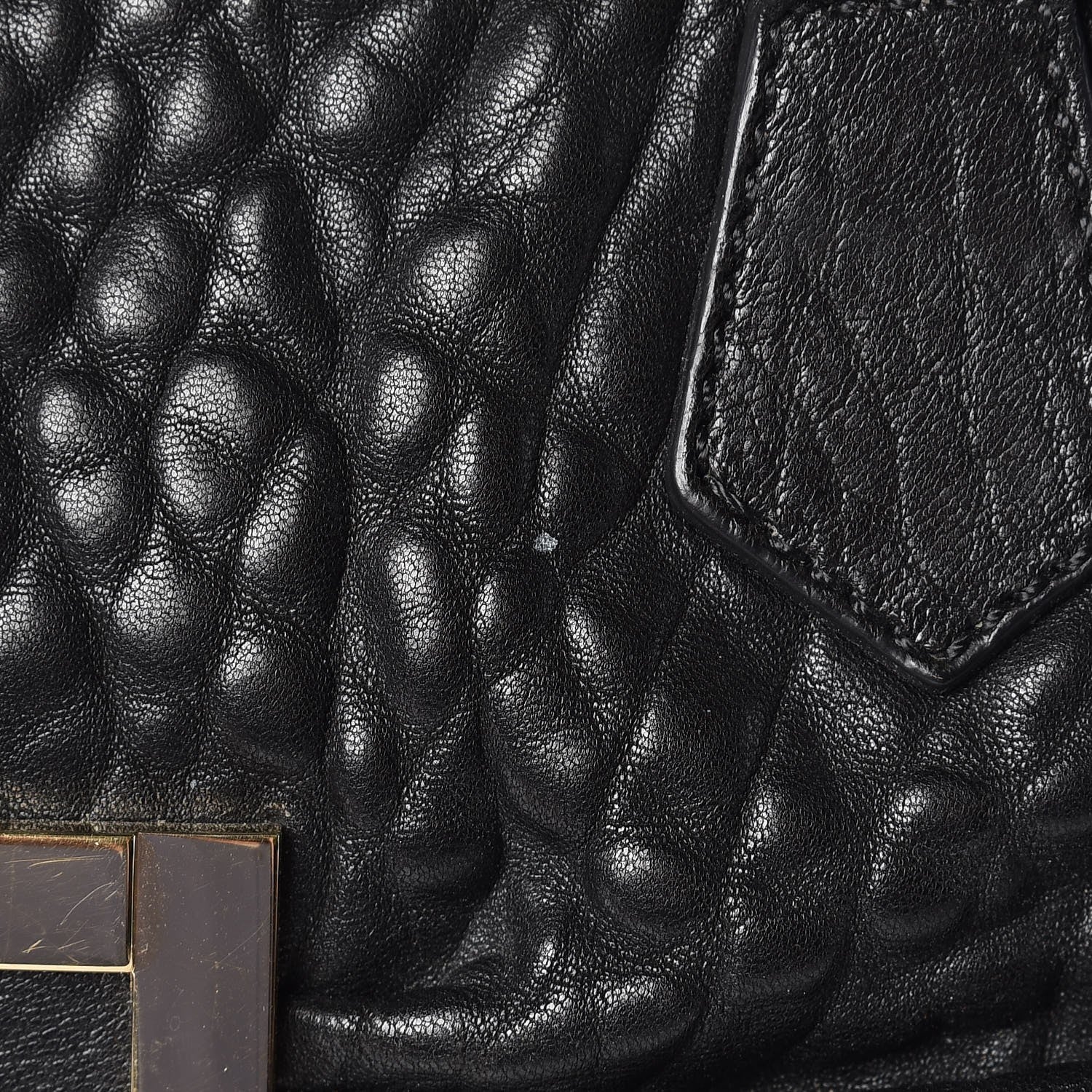 Fendi Crinkled Lambskin Mia Degrade Shopper Black 17 of 17