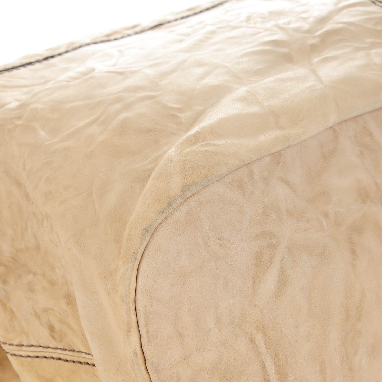 Wrinkled Lambskin Large Nightingale Beige