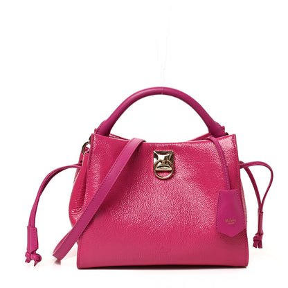 Mulberry Spongy Patent Calfskin Small Iris Tote Grey Pink 1 of 8