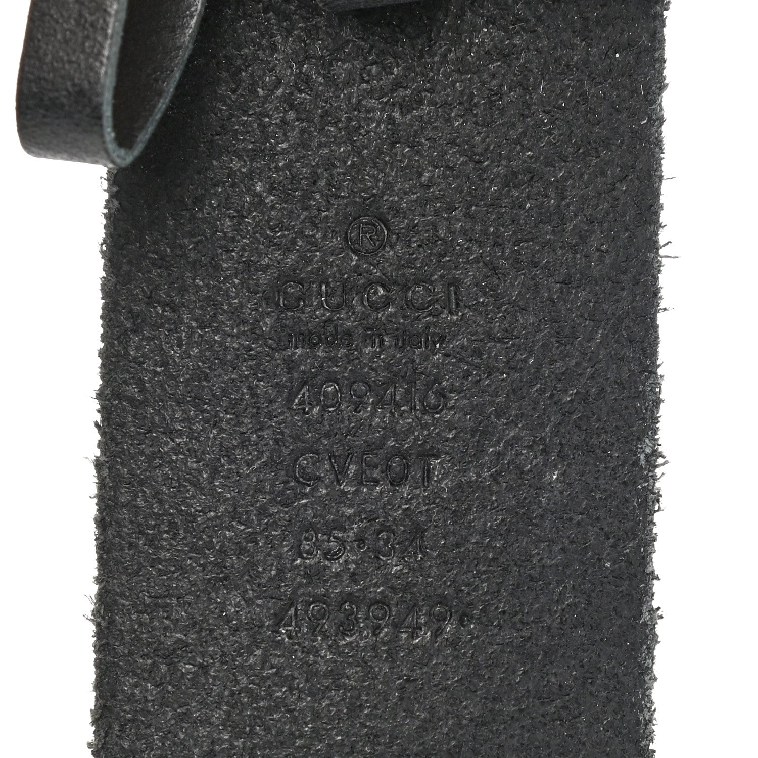 Gucci Faded Calfskin Double G 40mm Belt 85 34 Black 3 of 4