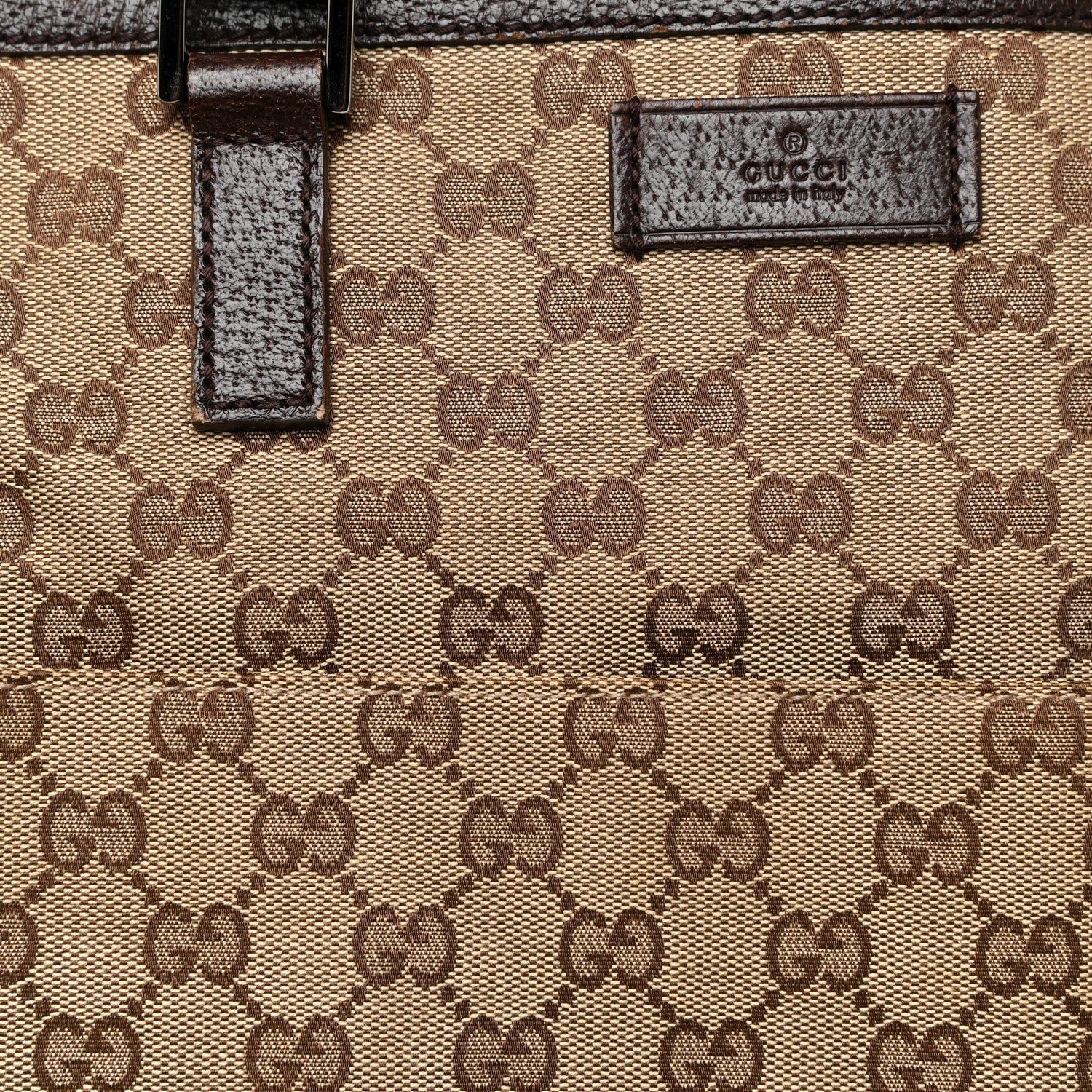 Gucci Monogram Large Tote Dark Brown 6 of 17