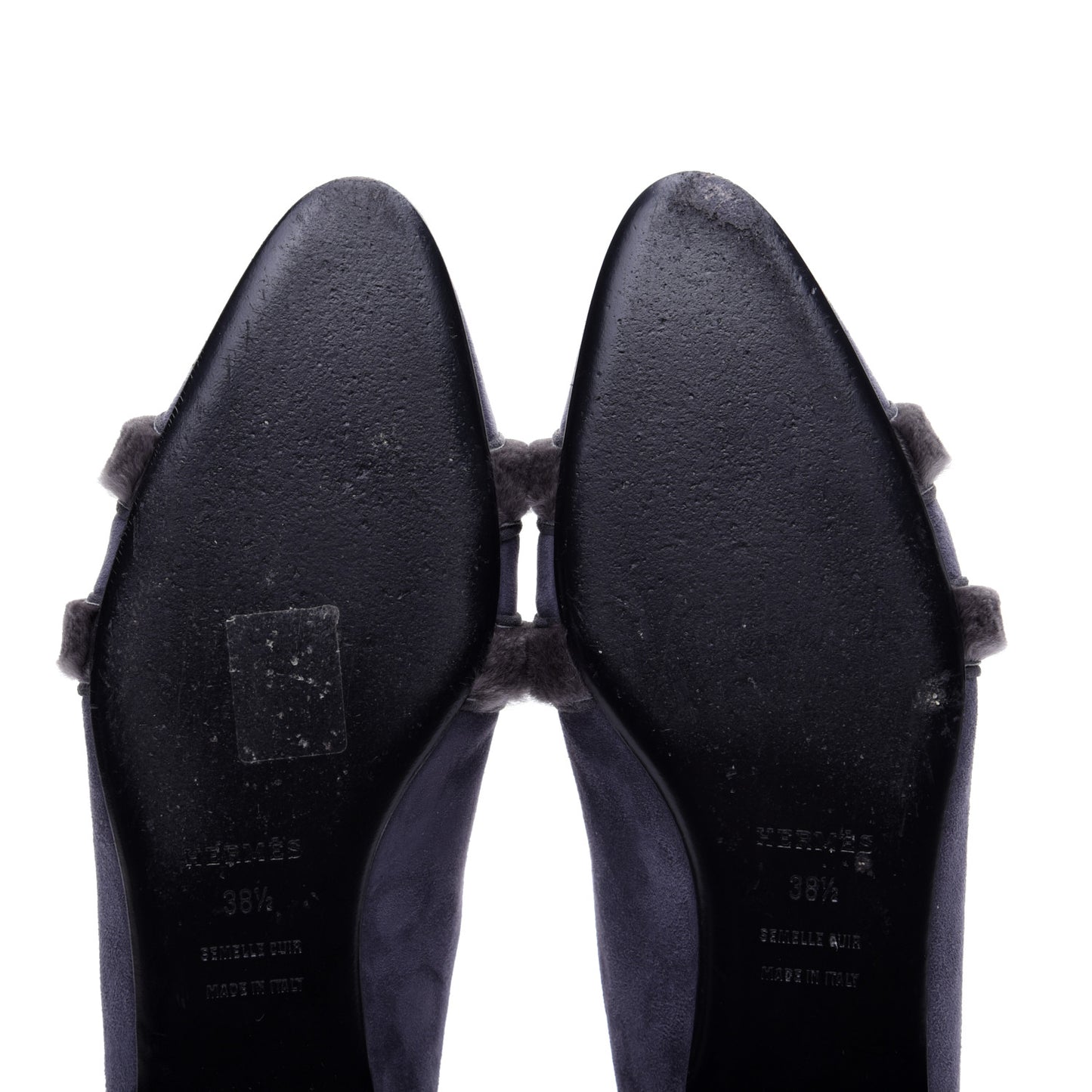 Suede Goatskin Fur Roxane Mules 38.5