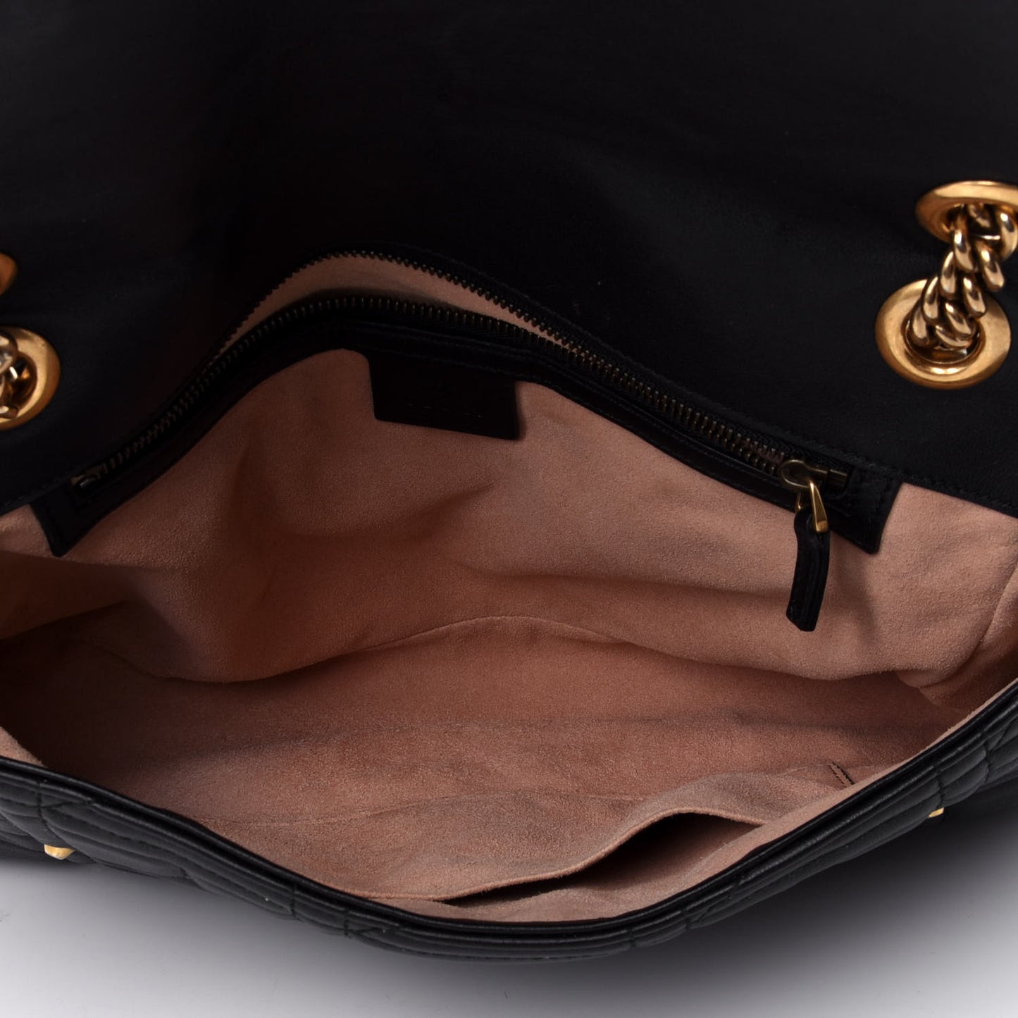 Calfskin Matelasse Studded Medium GG Marmont Shoulder Bag Black