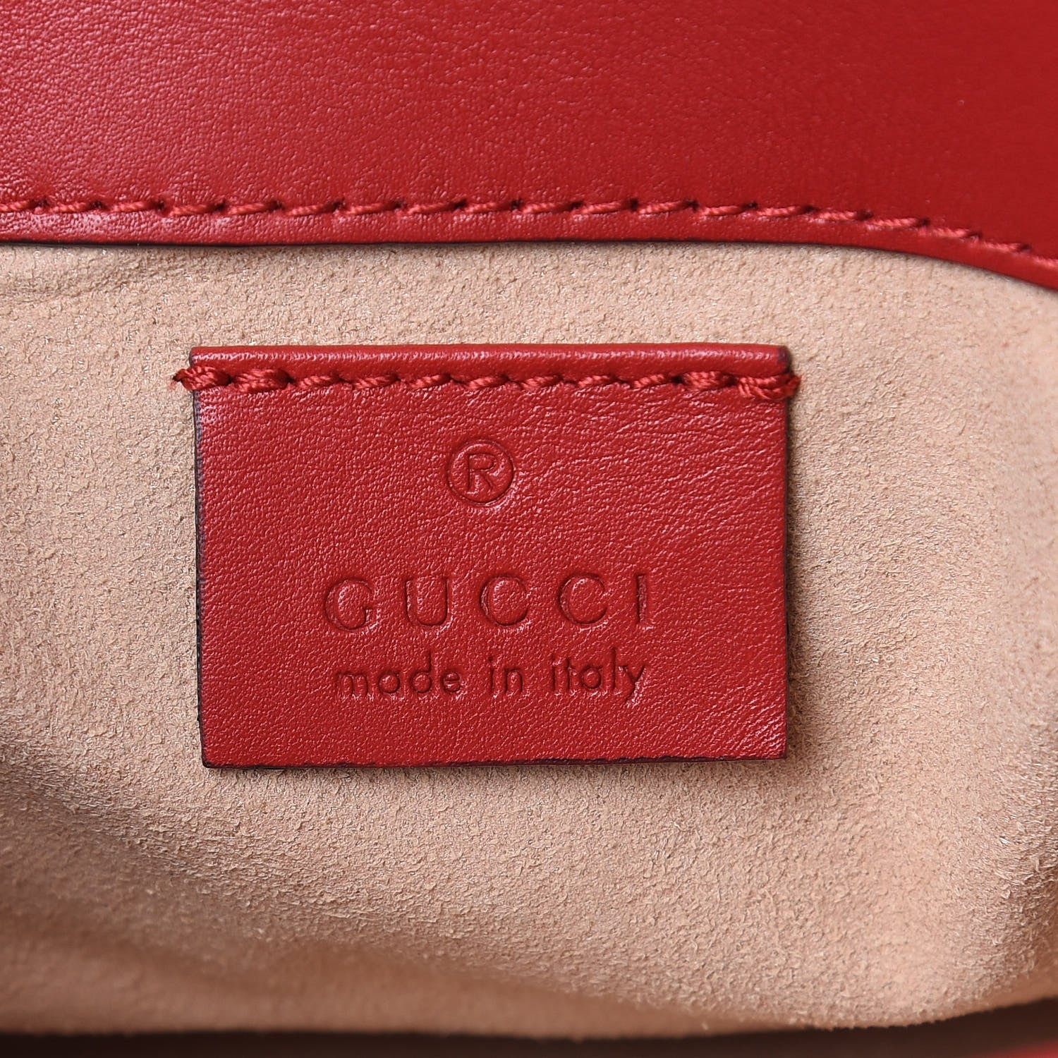 Gucci Calfskin Matelasse Super Mini GG Marmont Shoulder Bag Hibiscus Red 6 of 11