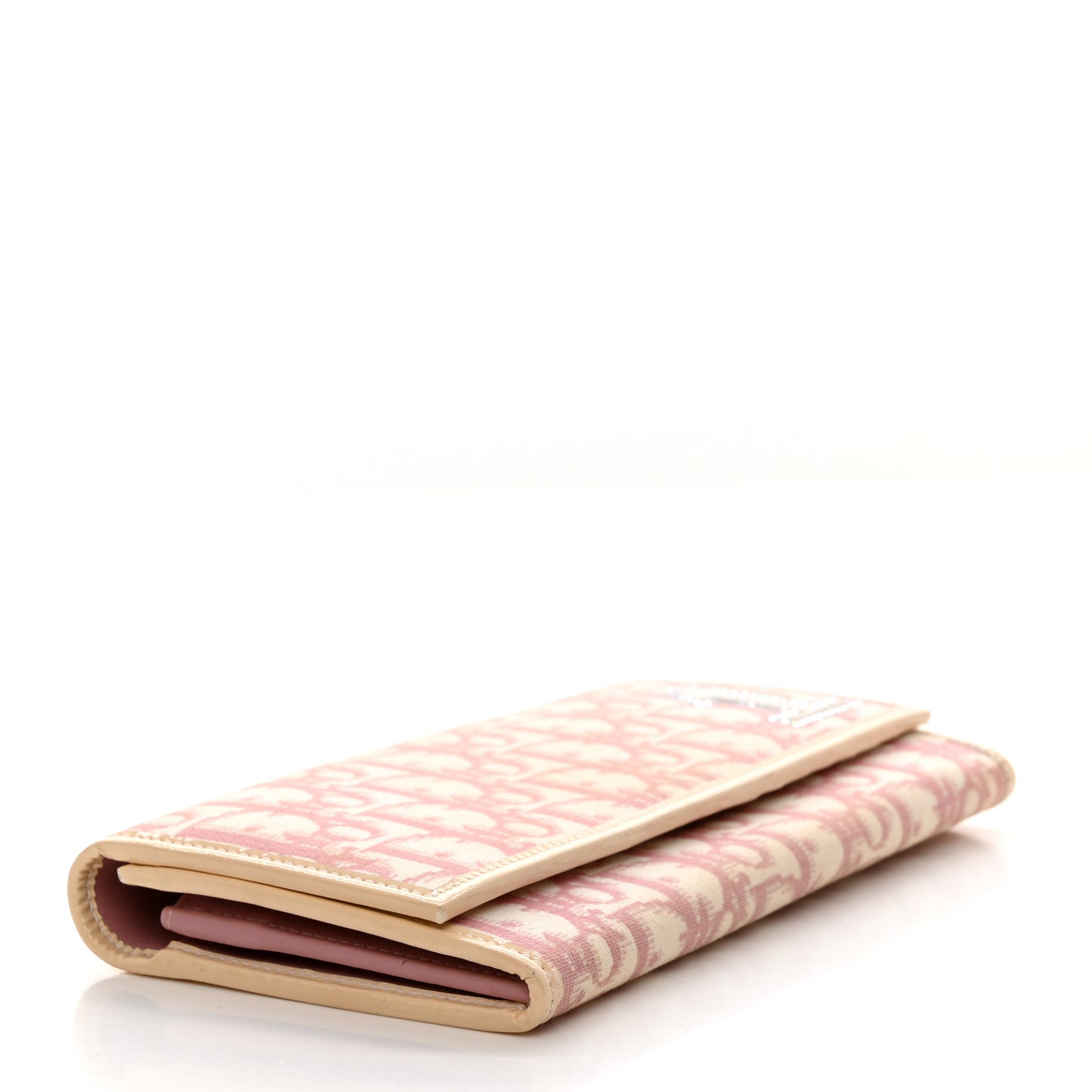 Monogram Girly Flap Wallet Pink