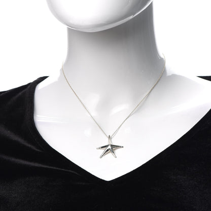 Tiffany Sterling Silver 28mm Elsa Peretti Starfish Pendant Necklace 2 of 5