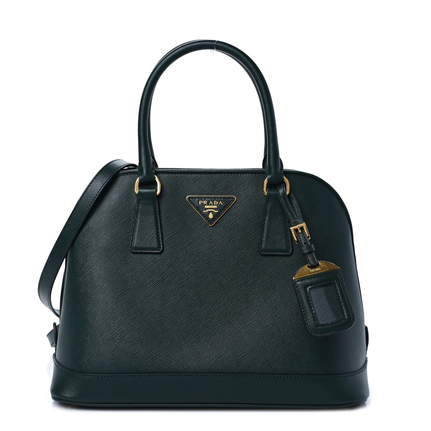 Prada Saffiano Lux Medium Open Promenade Tote Biliardo 1 of 6