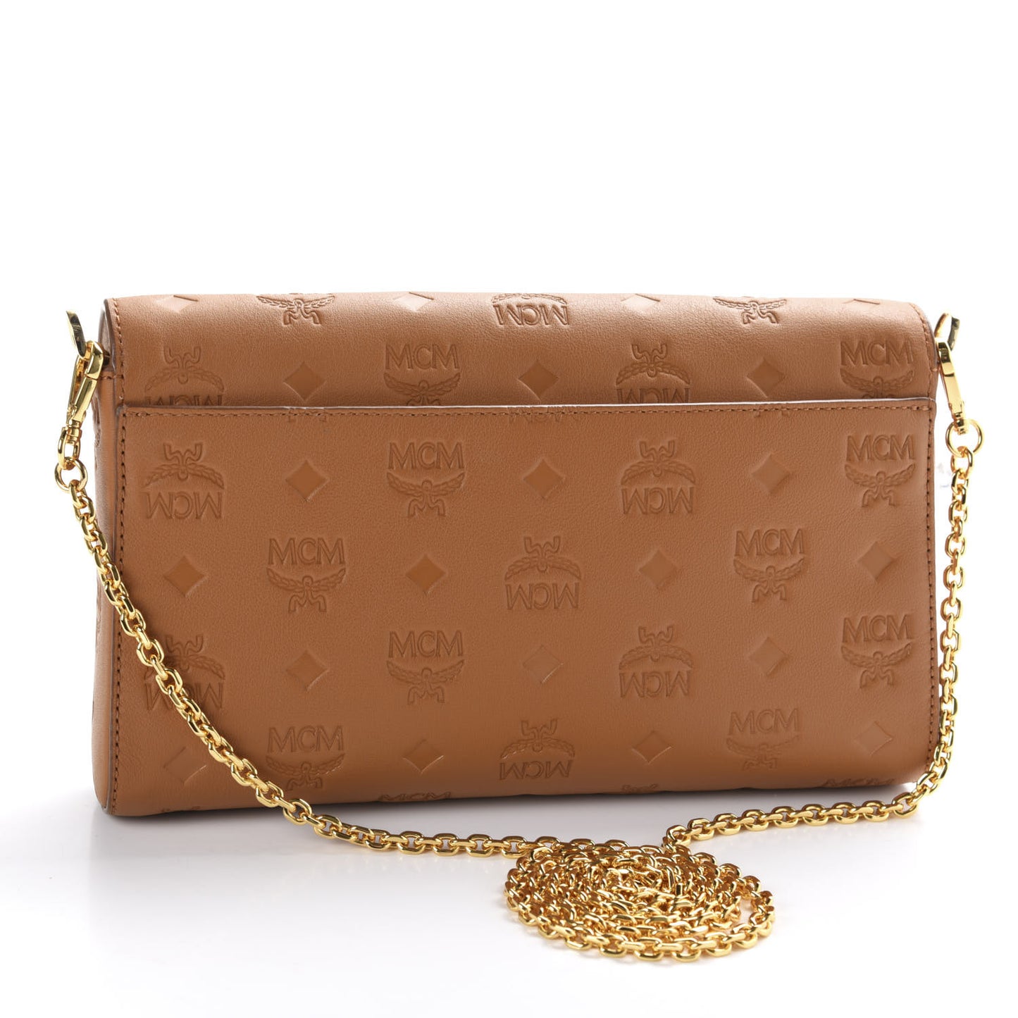 Calfskin Ottomar Monogram Medium Millie Crossbody Bag Cognac
