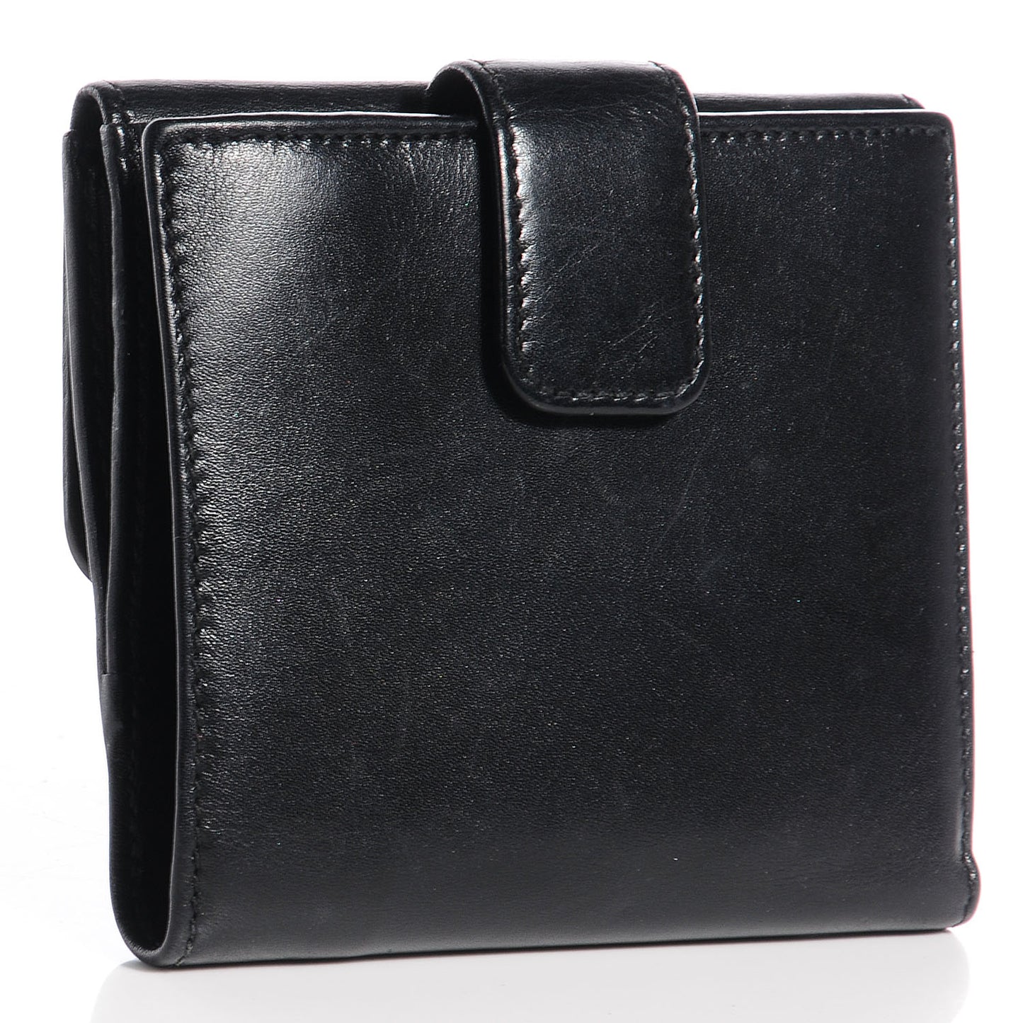 Calfskin Compact Britt Wallet Black