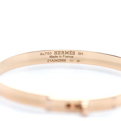 Hermes 18K Rose Gold Diamond PM Kelly Bracelet SH 3 of 4