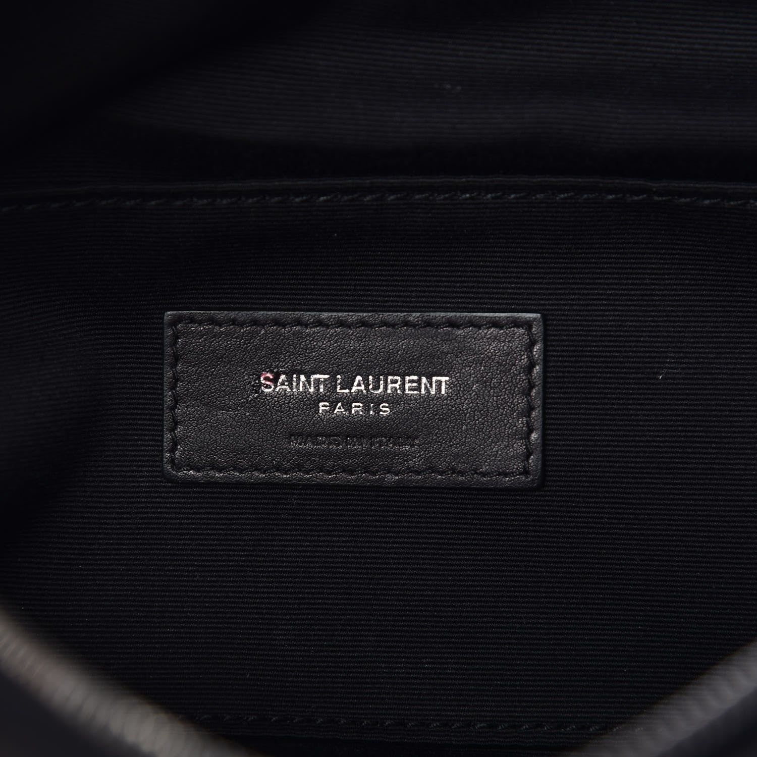Saint Laurent Lambskin Glitter Belt Bag Metallic Black 6 of 6