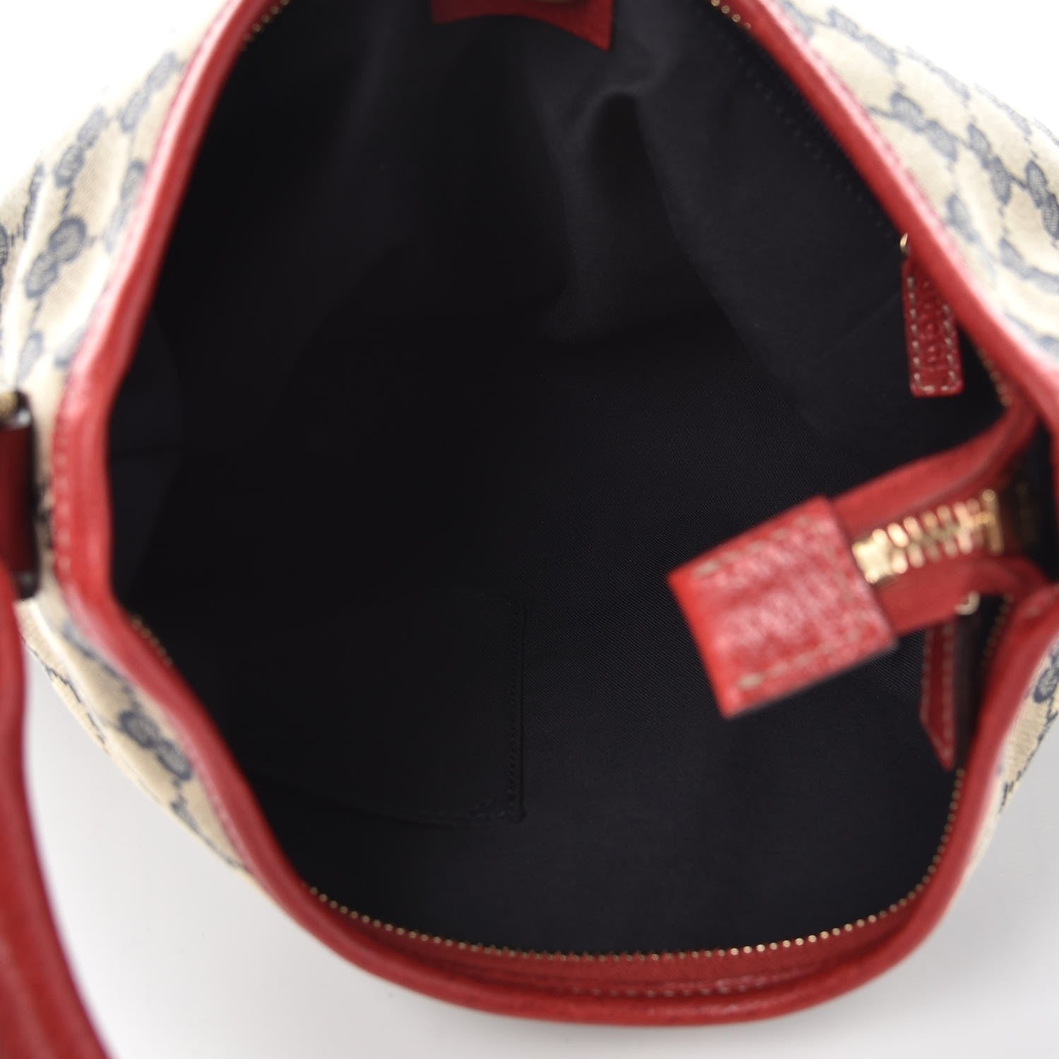 Gucci Monogram Medium Abbey D Ring Hobo Navy Red 5 of 7