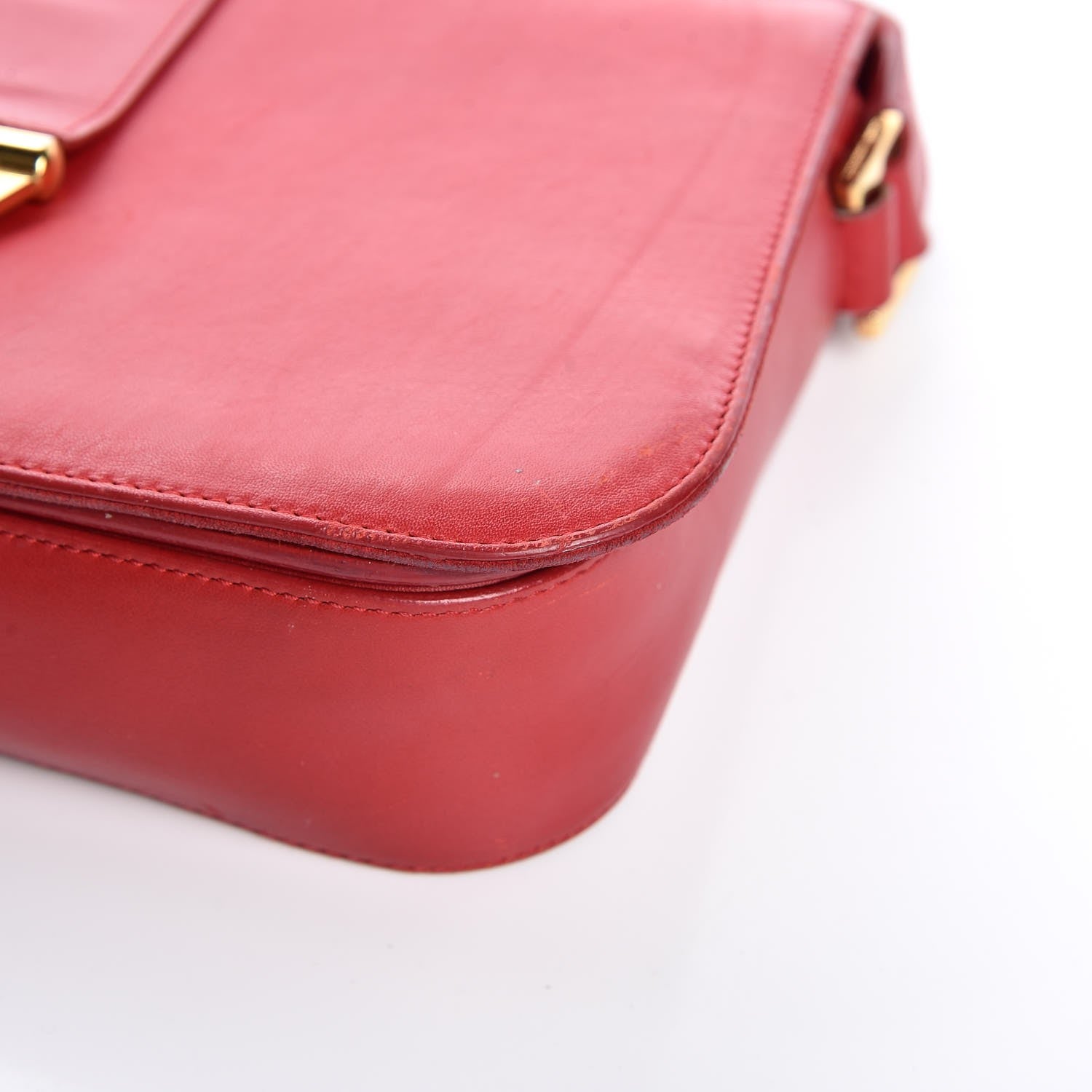 Saint Laurent Calfskin Classic Y Satchel Red 12 of 12