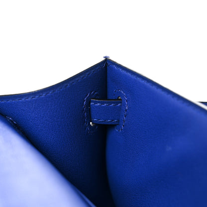 Hermes Swift Kelly Pochette Clutch Bleu Electrique 16 of 28