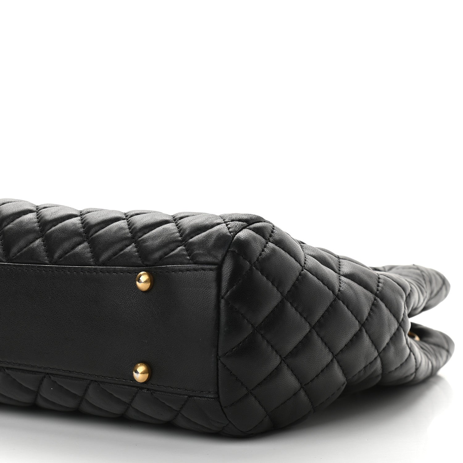 Chanel Lambskin Quilted Large Fluffy CC Shopping Tote Black 8 of 8