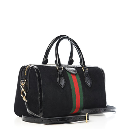 Gucci Suede Patent GG Web Medium Ophidia Boston Black 2 of 9