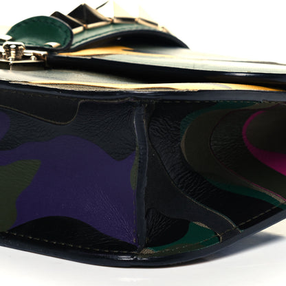 Valentino Garavani Nappa Canvas Camouflage Medium Glam Lock Rockstud Flap Multicolor 10 of 10
