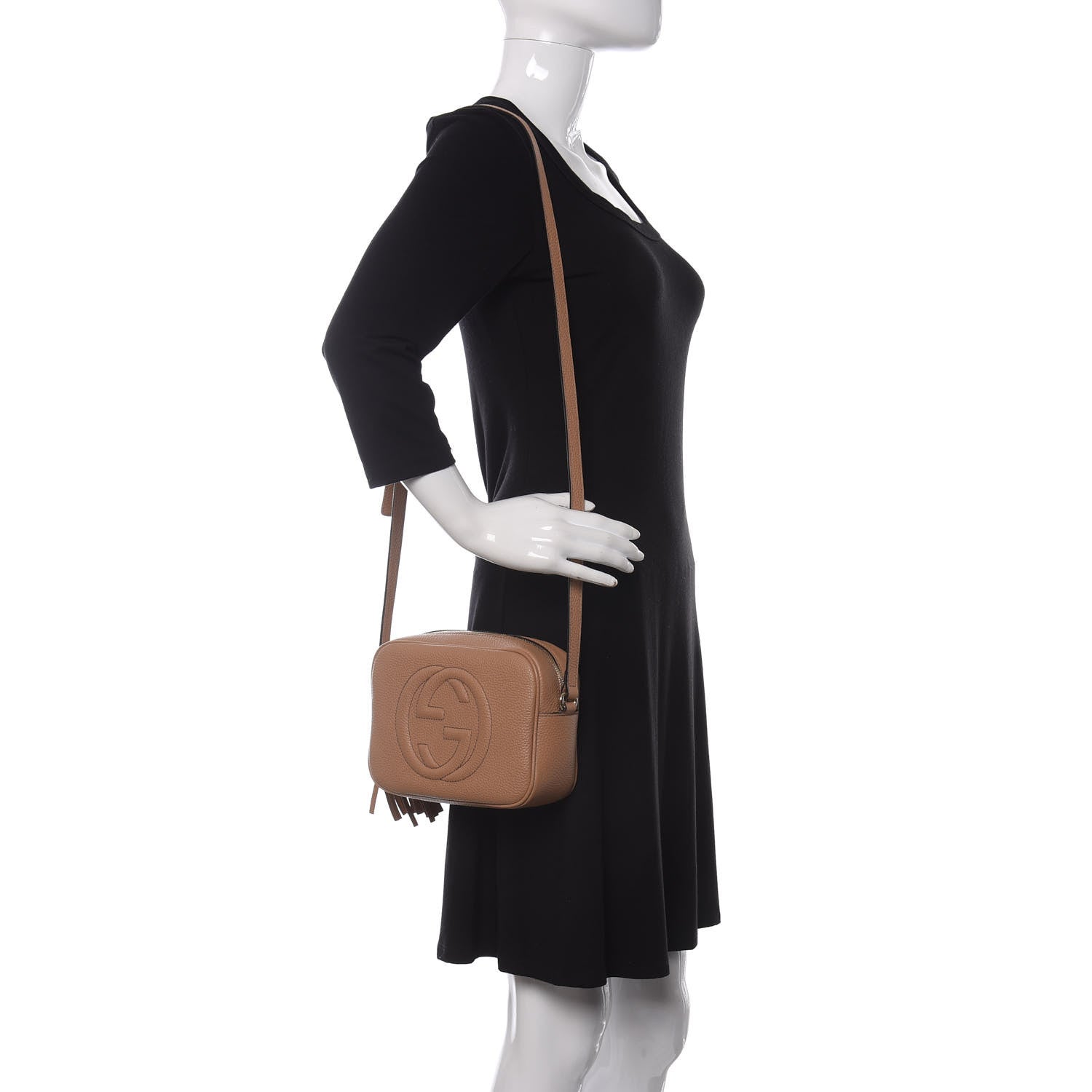Gucci Pebbled Calfskin Small Soho Disco Bag Rose Beige 2 of 10