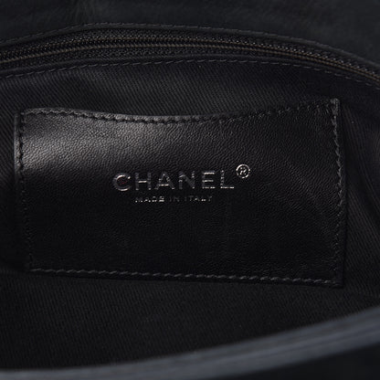 Chanel Iridescent Calfskin Medium Just Mademoiselle Bowling Bag Black 6 of 10
