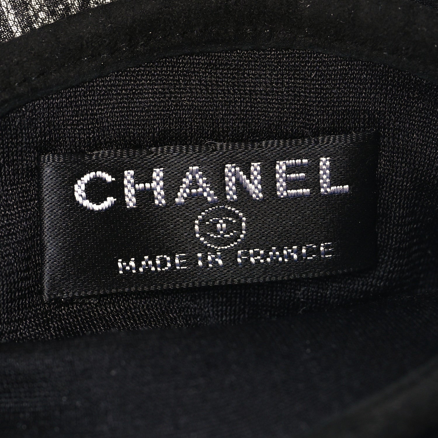 Chanel Suede Lace CC Gloves 7.5 Black 3 of 4