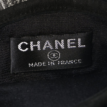 Chanel Suede Lace CC Gloves 7.5 Black 3 of 4