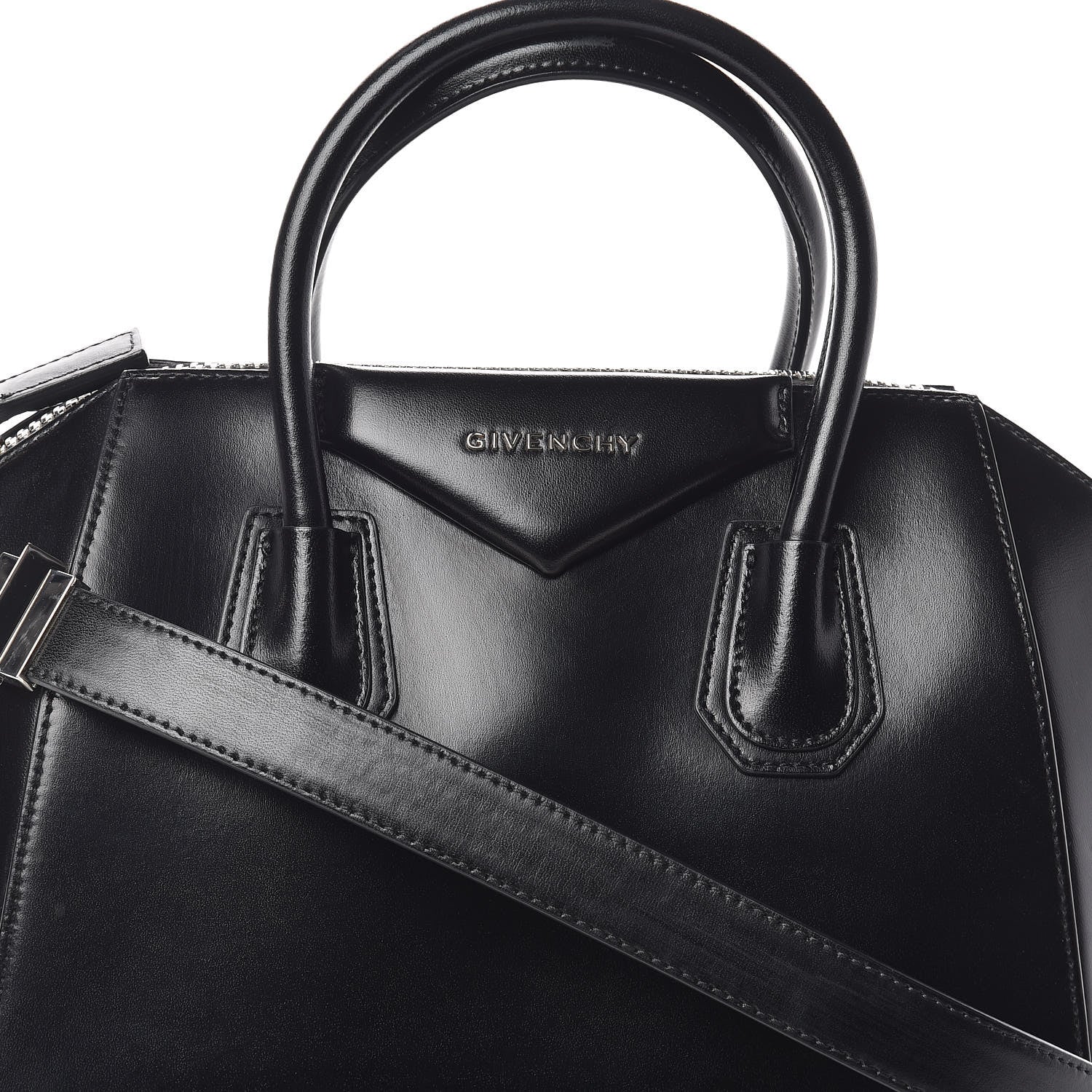 Givenchy Shiny Lord Calfskin Small Antigona Black 7 of 9