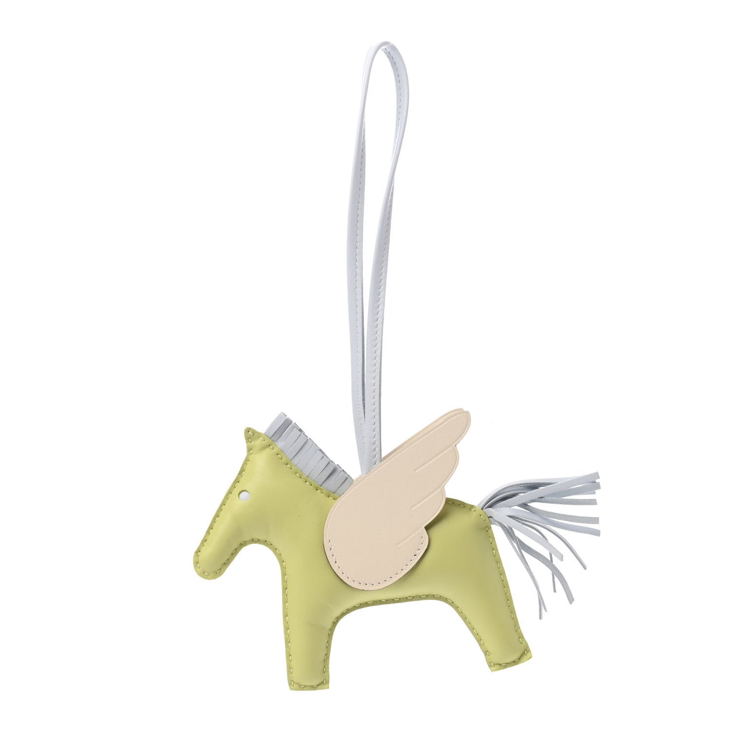 Milo Lambskin Grigri Rodeo Pegase Horse Bag Charm MM Jaune Bourgeon Bleu Brume Nata