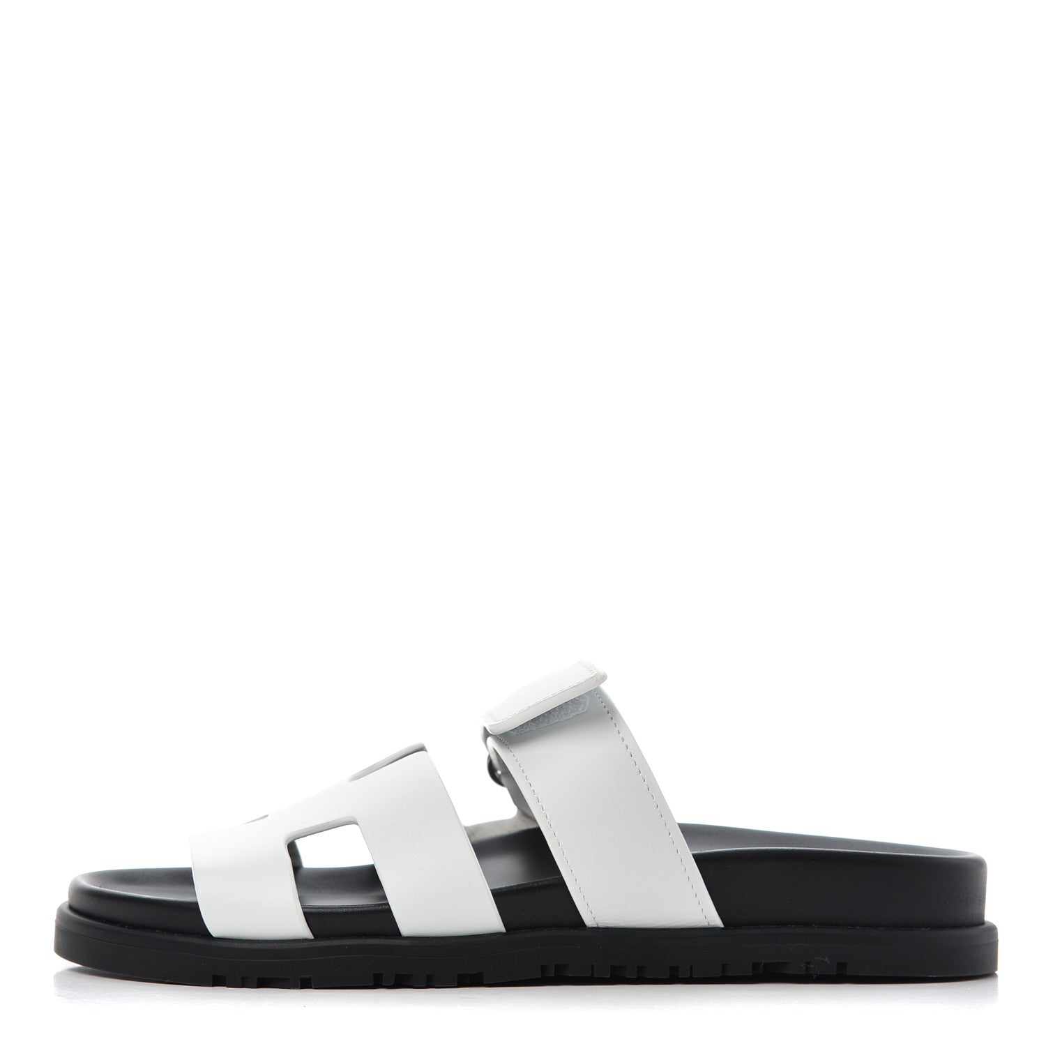 Hermes Calfskin Womens Chypre Sandals 36.5 White 1 of 10