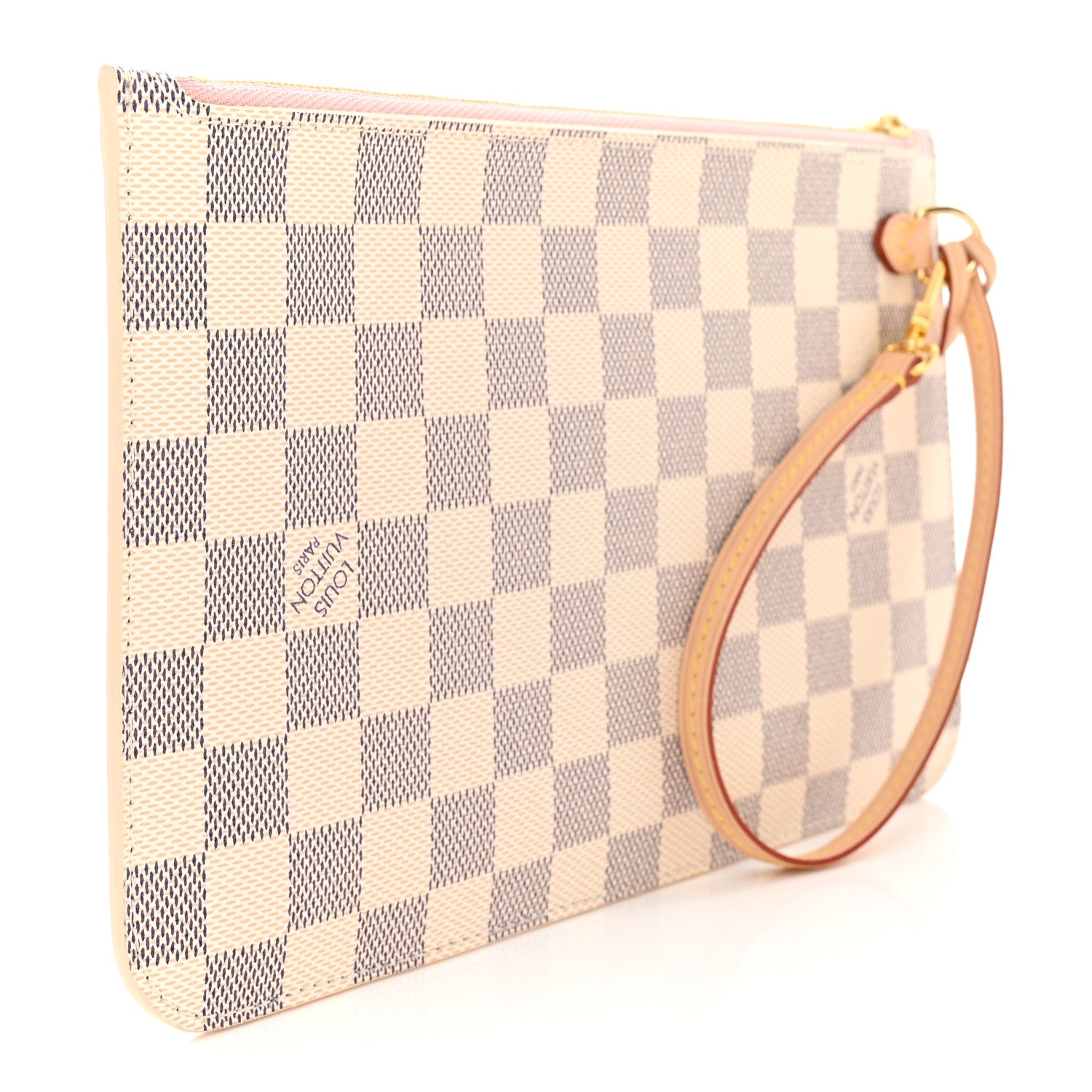 Louis Vuitton LOUIS VUITTON Damier Azur Neverfull MM GM Pochette Rose Ballerine 3 of 6
