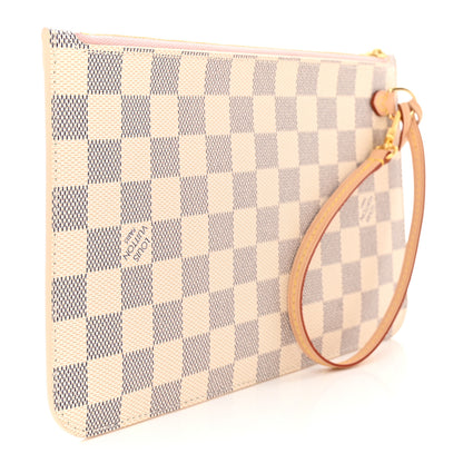 Louis Vuitton LOUIS VUITTON Damier Azur Neverfull MM GM Pochette Rose Ballerine 3 of 6