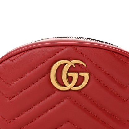Gucci Calfskin Matelasse GG Marmont Belt Bag 75 30 Hibiscus Red 8 of 12