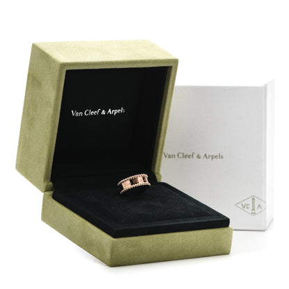 Van Cleef & Arpels 18K Rose Gold Perlee Signature Ring 50 5.25 5 of 6