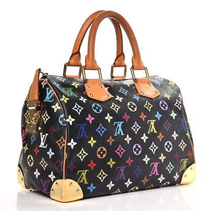 Louis Vuitton Monogram Multicolor Speedy 30 Black 3 of 8