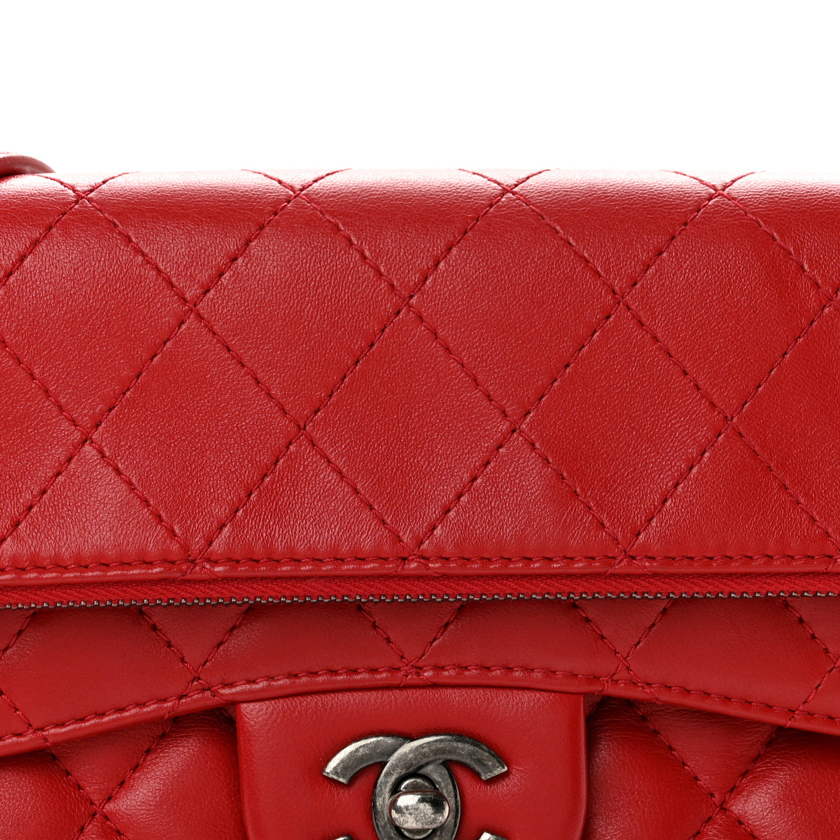 Chanel Lambskin Quilted Mini Multi Flap Bag Red 8 of 11