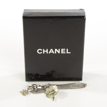 Chanel Crystal CC Clover Necklace Silver 6 of 6