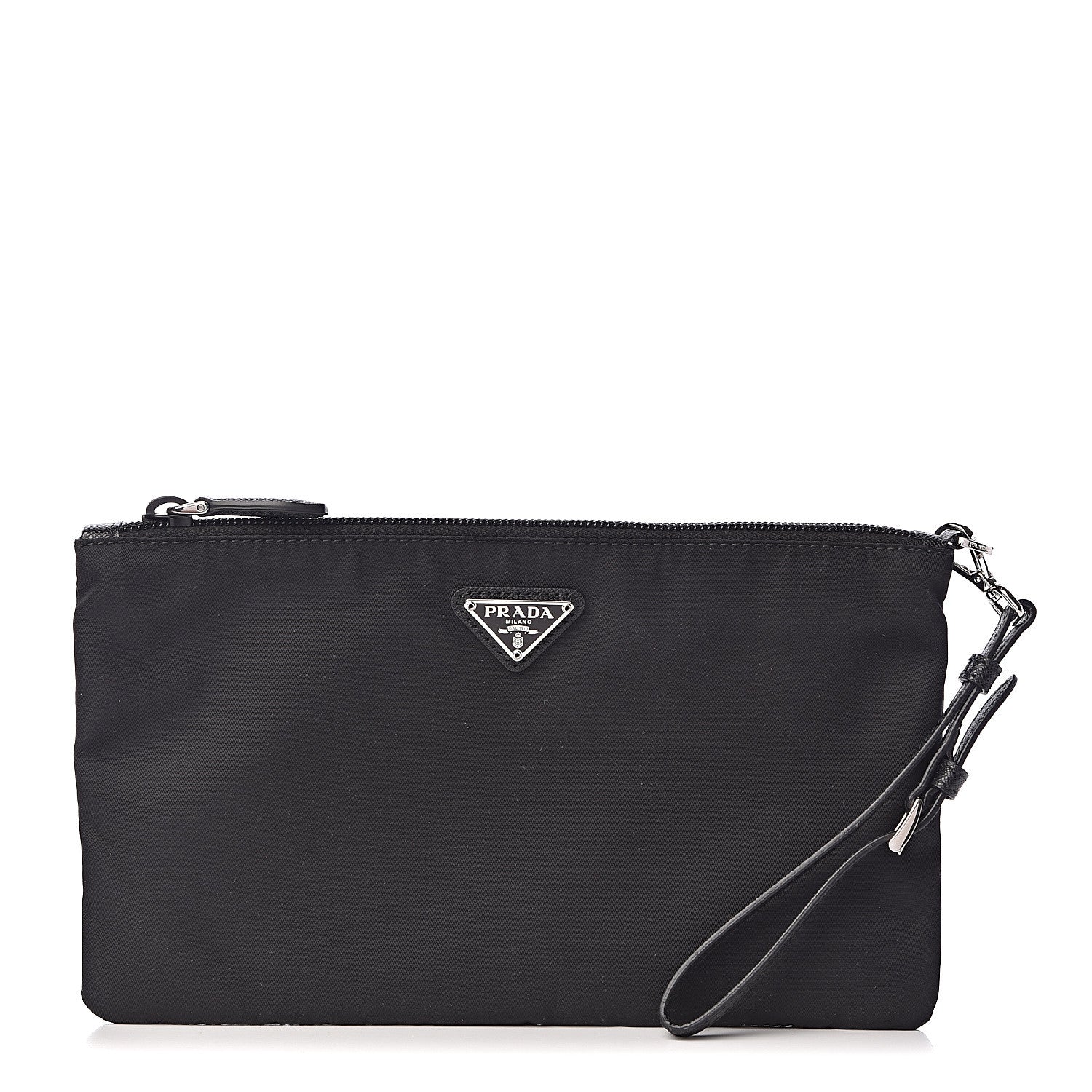 Prada Tessuto Nylon Vela Wristlet Black 1 of 7