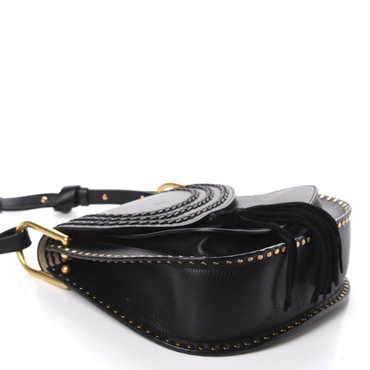Chloe Suede Braided Small Hudson Shoulder Bag Black 4 of 12