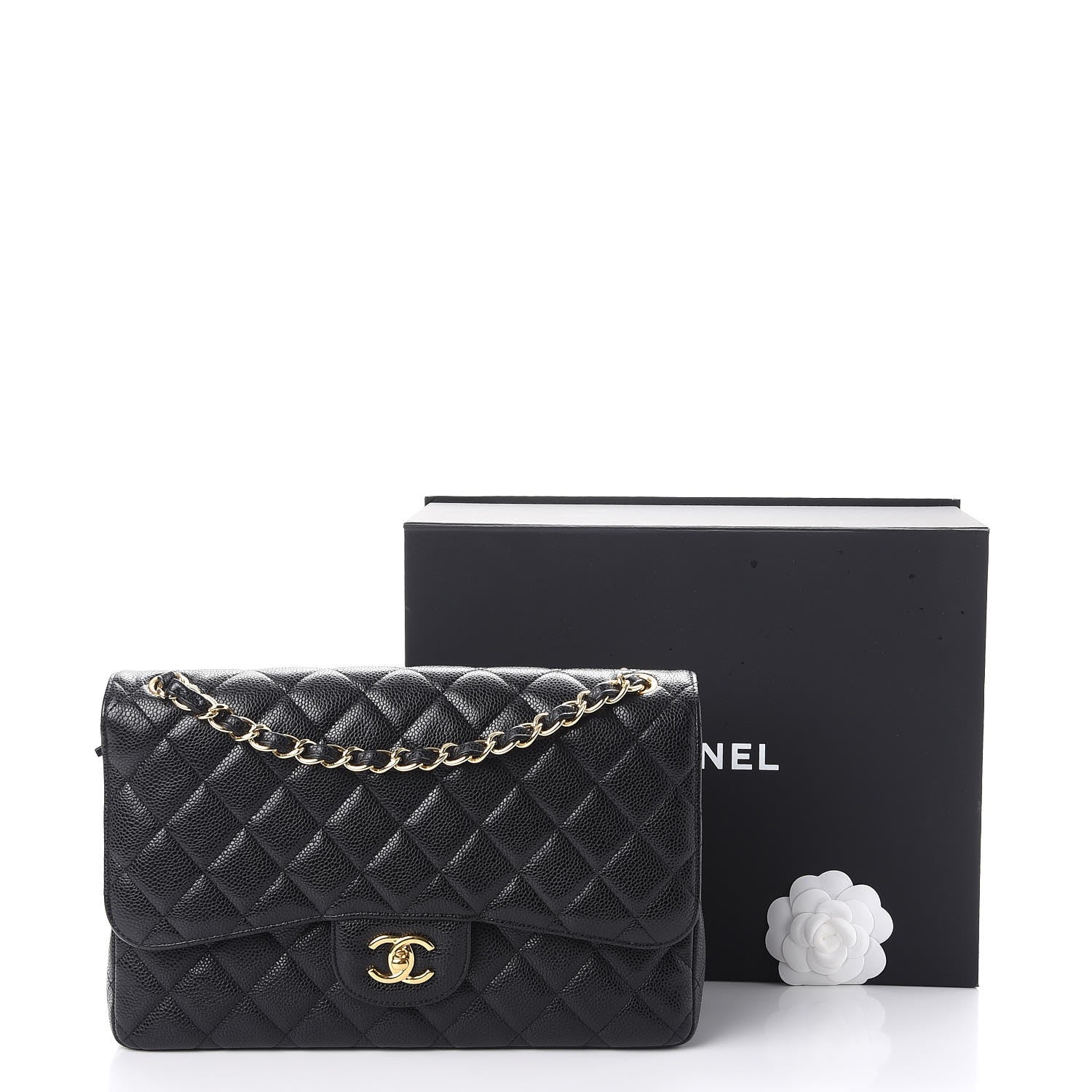 Chanel Caviar Quilted Jumbo Double Flap Black 9 of 9