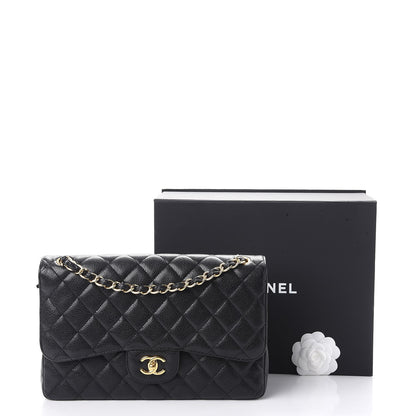 Chanel Caviar Quilted Jumbo Double Flap Black 9 of 9