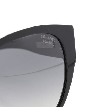 Chanel Acetate Polarized Butterfly CC Sunglasses 5412 Black 7 of 7