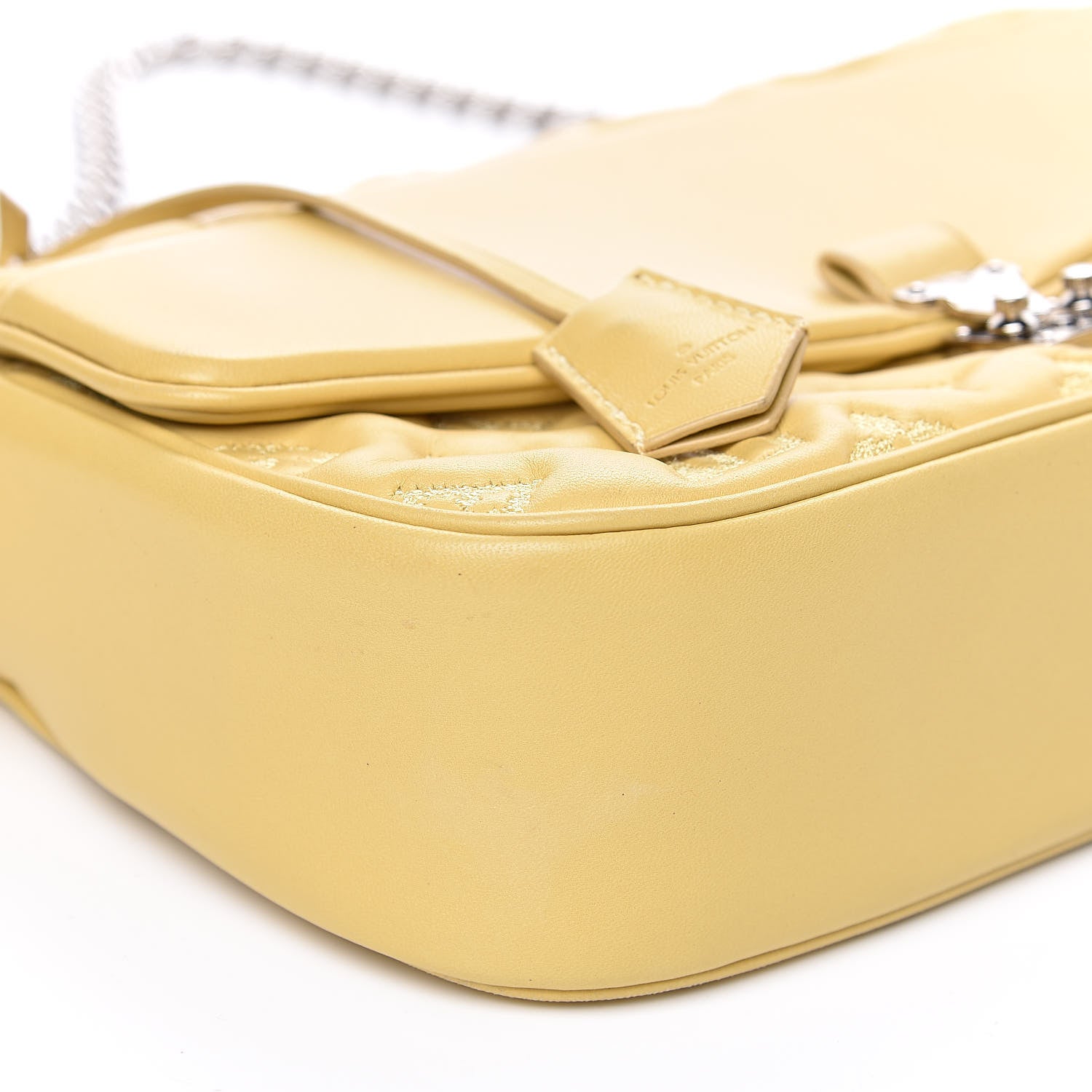 Louis Vuitton Lambskin Mama Broderie Pochette Jaune Pale 7 of 10