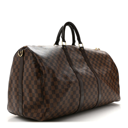 Louis Vuitton Damier Ebene Keepall Bandouliere 55 2 of 14