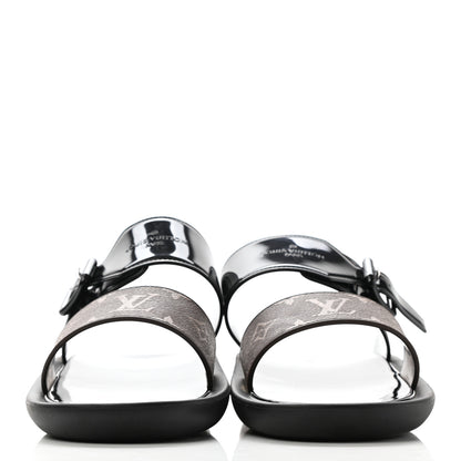 Louis Vuitton Monogram Sunbath Flat Mule Sandals 40 Black 2 of 8