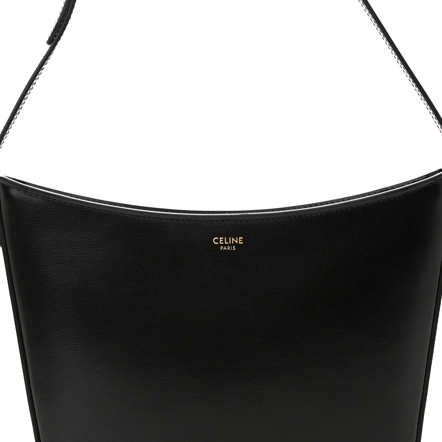 Celine Shiny Calfskin Medium Croque Bag Black 8 of 12